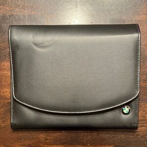 BMW Black Document Pouch with Roundel Logo Accent